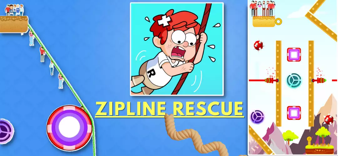 Zipline Rescue People Puzzle Unity Source Code