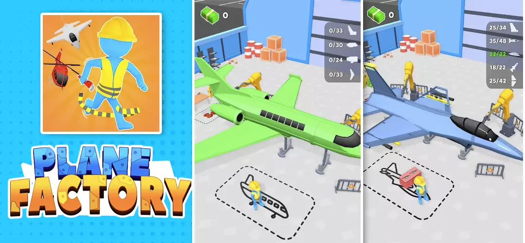 Plane Factory 3D - Unity Game Source Code