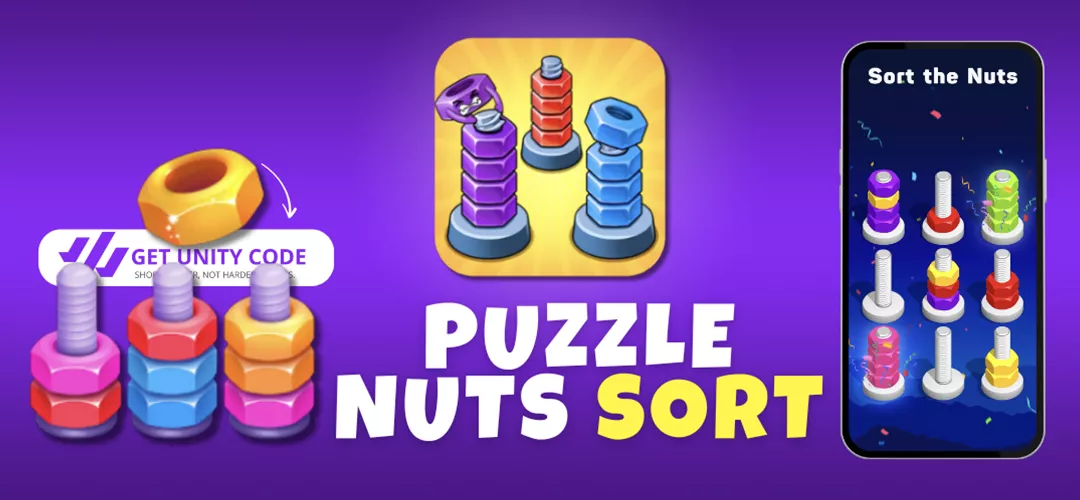 Nuts Bolts Sort Puzzle Game - Unity Source Code