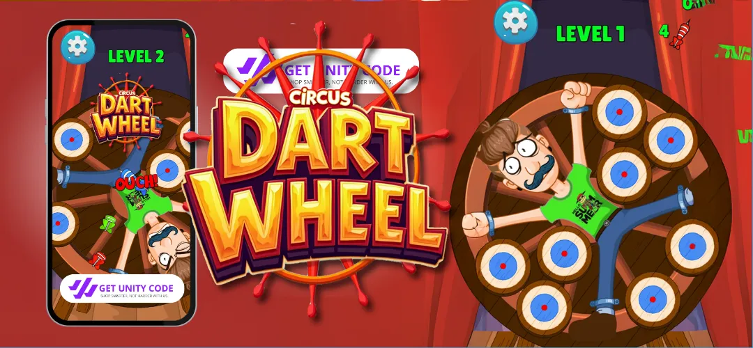 Circus Dart Wheel Game - Unity Games Source Code